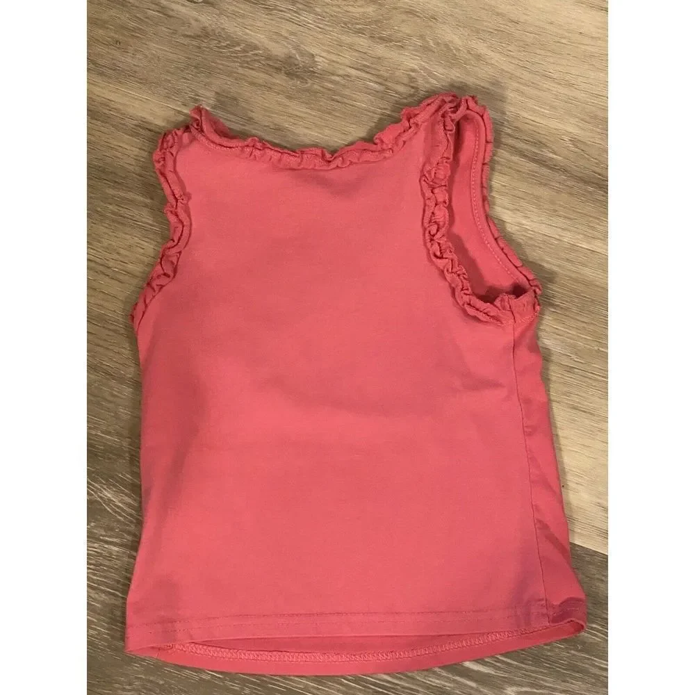 HELLO KITTY Hot Pink & Silver SPARKLY TANK TOP SIZE 4T Girls